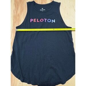 PELOTON Women's Black Muscle Tank‎ Top M Ombre Logo Workout Athletic
